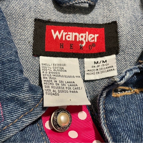 Wrangler Hero Cute Modified Denim Jacket! M/L - Picture 7 of 7